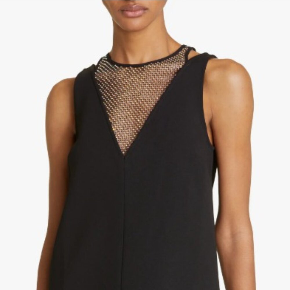 Ted Baker Tasmmin Shift Embellished Neckline Mini Dress
